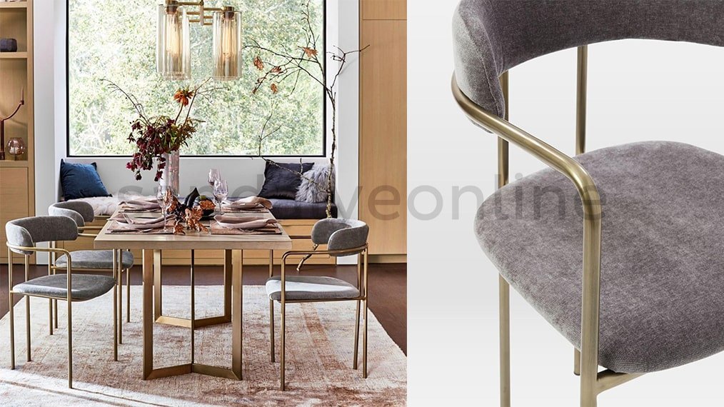 Lenox Gold Sandalye Sandalye Online