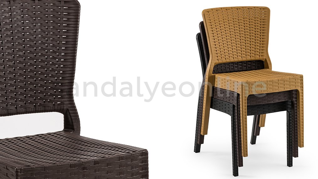 Rigel Kahverengi Rattan Sandalye Sandalye Online