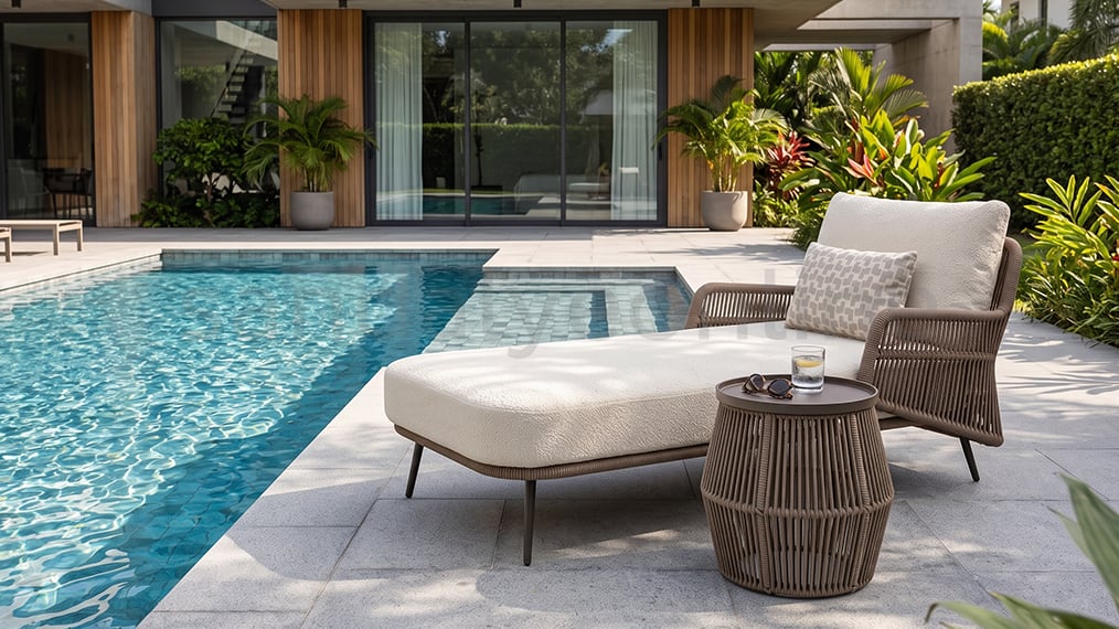 Lindos Rope-Woven Sun Lounger