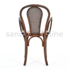 Just Ahşap Kolçaklı Hazeranlı Sandalye