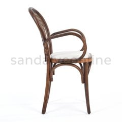 Just Ahşap Kolçaklı Hazeranlı Sandalye