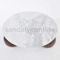 Reine Wooden Marble Coffee Table