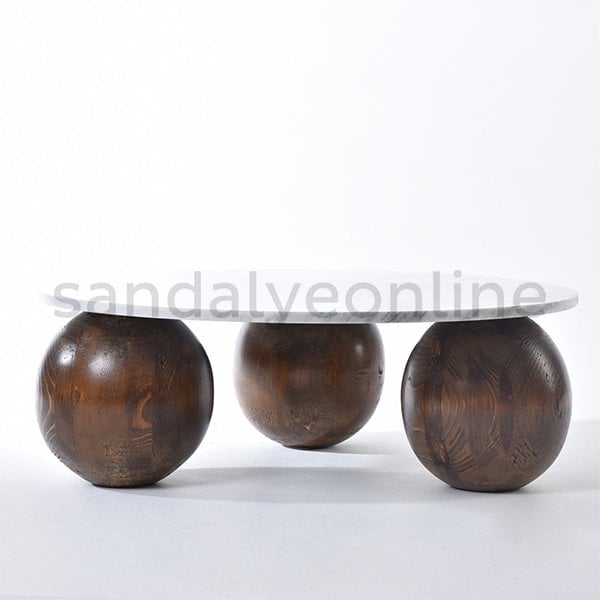 Reine Wooden Marble Coffee Table