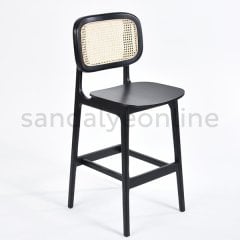 Cane Wooden Bar Chair