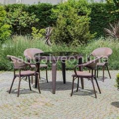 Flash N 4+1 Balcony and Garden Set Brown
