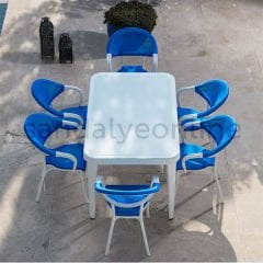 Flash N 6+1 Balkon ve Bahçe Takımı Beyaz