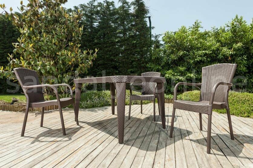 Royal 6+1 Garden and Balcony Set Brown