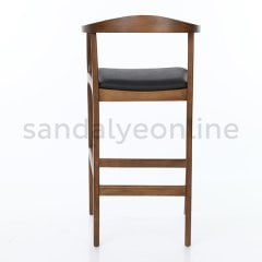 Bull Arm Wooden Bar Chair