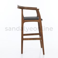 Bull Arm Wooden Bar Chair