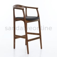 Bull Arm Wooden Bar Chair