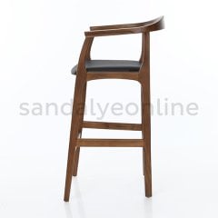 Bull Arm Wooden Bar Chair