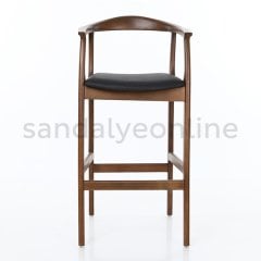 Bull Arm Wooden Bar Chair