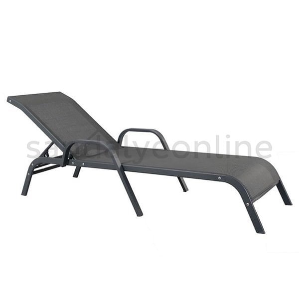 Logan Aluminum Metal Armrest Chaise Lounge