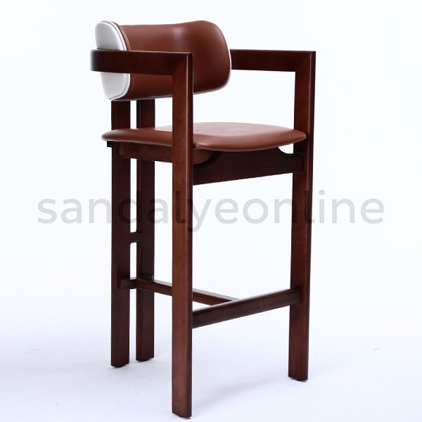 Odensa Ahşap Restoran Bar Sandalyesi