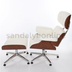Eames Lounge Ottoman Koltuk Beyaz