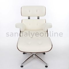 Eames Lounge Ottoman Koltuk Beyaz