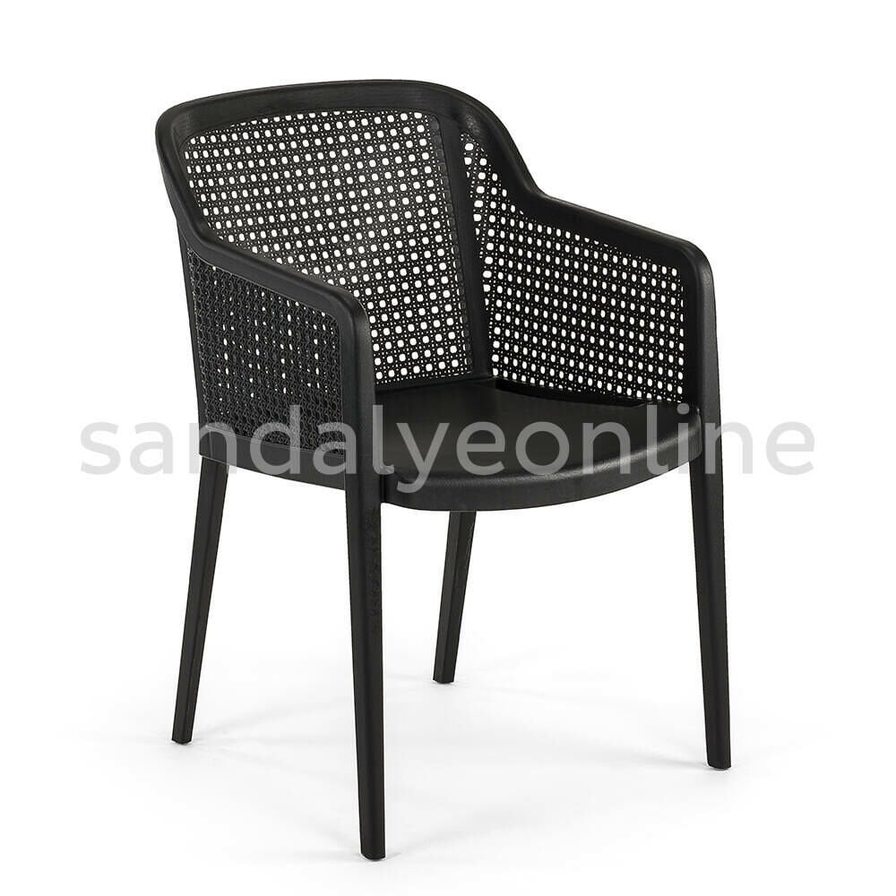 Octa Bahçe Balkon Sandalyesi Siyah Bahçe Sandalyeleri - Sandalye Online