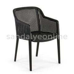 Octa Bahçe Balkon Sandalyesi Siyah - Sandalye Online