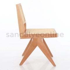 Hill Hazeranlı Kolsuz Yemek Sandalyesi Naturel