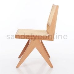 Hill Hazeranlı Kolsuz Yemek Sandalyesi Naturel