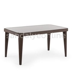 Osaka Cam Tabla Bahçe Masası Venge