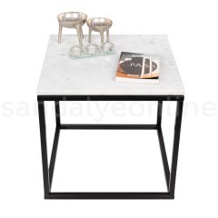 Marbella Marble Side Table Black Leg