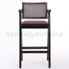 Bacio Bar Chair Dark Walnut