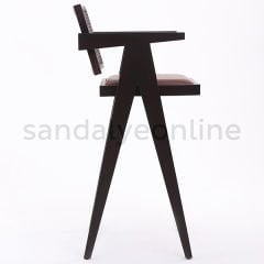 Bacio Bar Sandalyesi Koyu Ceviz Bar Sandalyeleri - Sandalye Online