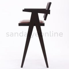 Bacio Bar Sandalyesi Koyu Ceviz Bar Sandalyeleri - Sandalye Online