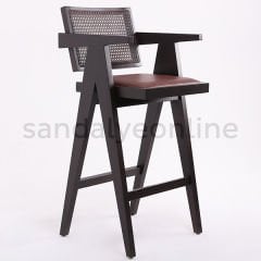 Bacio Bar Sandalyesi Koyu Ceviz Bar Sandalyeleri - Sandalye Online