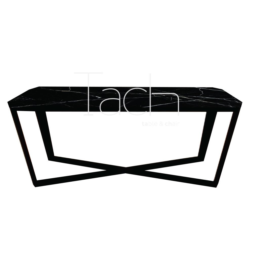 Marble Dining Table Black - Cross