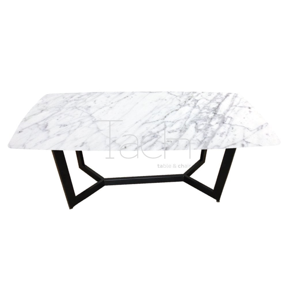Marble Dining Table White - Y Leg