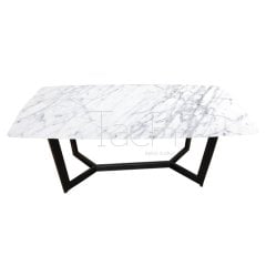 Marble Dining Table White - Y Leg