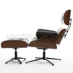 Eames Lounge Ottoman Koltuk Gerçek Deri