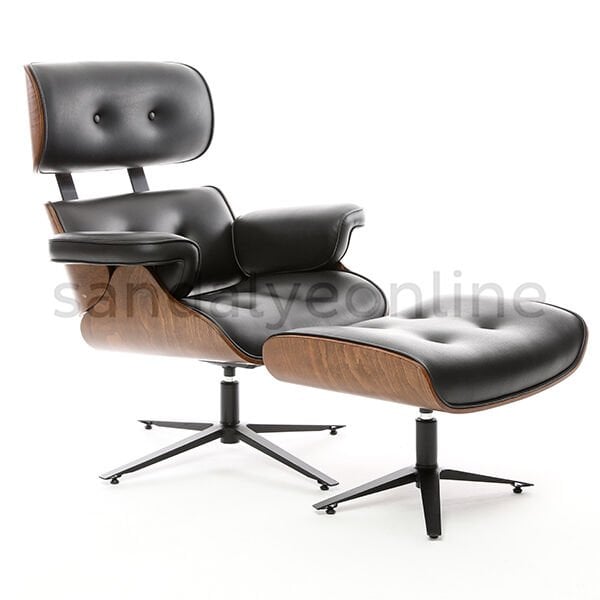 Eames Lounge Ottoman Koltuk Gerçek Deri