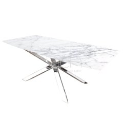 Marble Dining Table White - Diamond