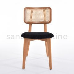 Cane Doğal Hazeranlı Ahşap Sandalye