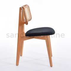 Cane Doğal Hazeranlı Ahşap Sandalye