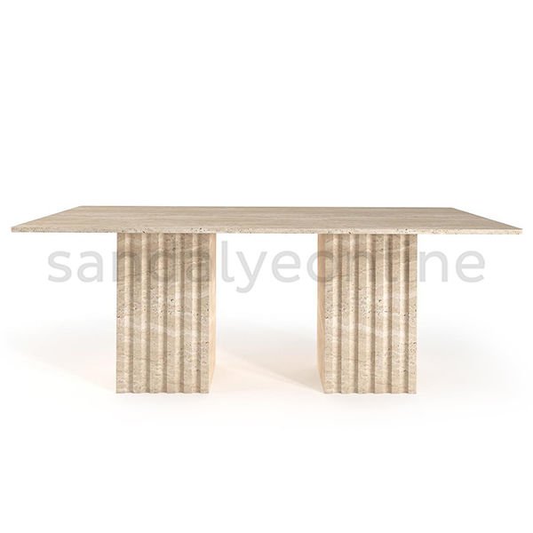 Bavyera Travertine Dining Table