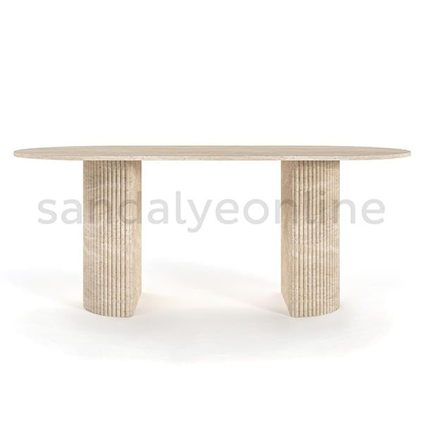 Hessen Travertine Dining Table Tables - Sandalye Online