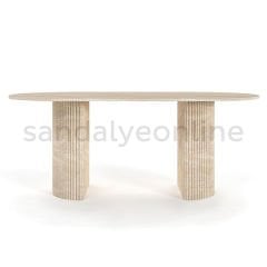 Hessen Travertine Dining Table Tables - Sandalye Online