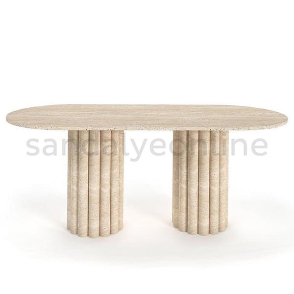 Humri Travertine Side Table