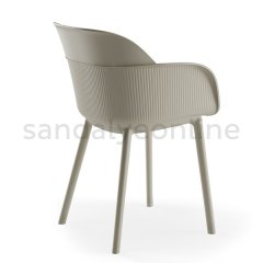 Shell-P Plastic Garden and Balcony Chair Beige