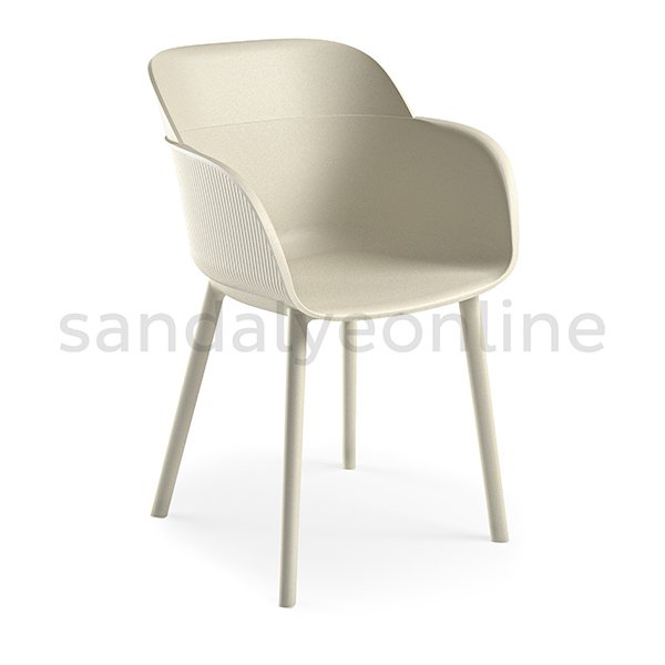 Shell-P Plastic Garden and Balcony Chair Beige