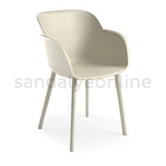 Shell-P Plastic Garden and Balcony Chair Beige