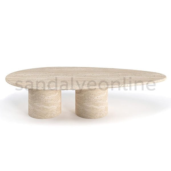 Mecklen Travertine Side Table