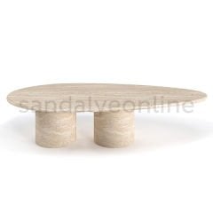 Mecklen Travertine Side Table