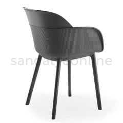 Shell-P Plastic Garden and Balcony Chair Cement Gray