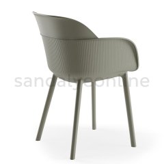 Shell-P Plastic Garden and Balcony Chair Gray