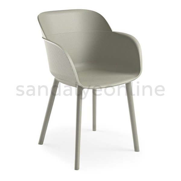 Shell-P Plastic Garden and Balcony Chair Gray